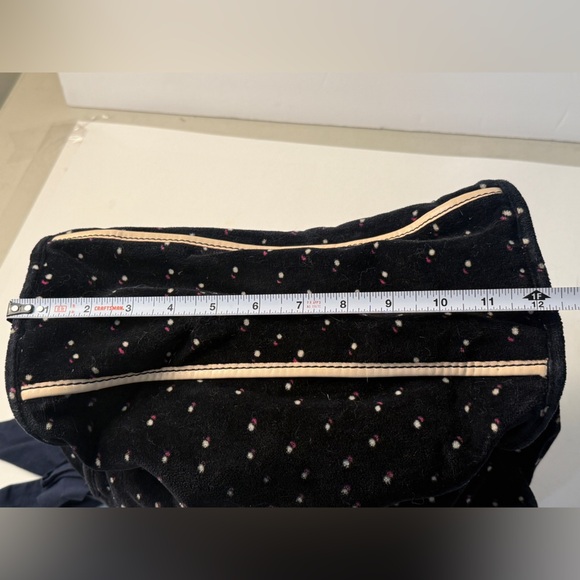Juicy Couture Y2K Vintage Blue Velvet Polka Dot Bow Top Handle Bag  Preppy CHic - Picture 11 of 12